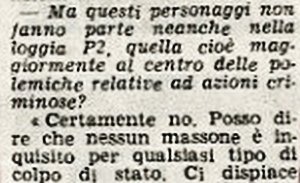 il ritaglio de Il Corriere della sera del 13/09/1976