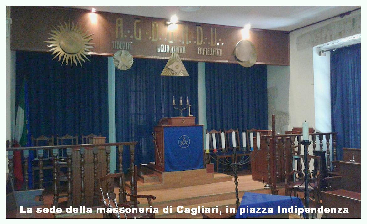 La sede della massoneria di Cagliari, in piazza Indipendenza